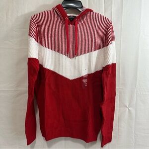 INC International Concepts Men's Colorblocked Hoodie Sweater Red Size Small
